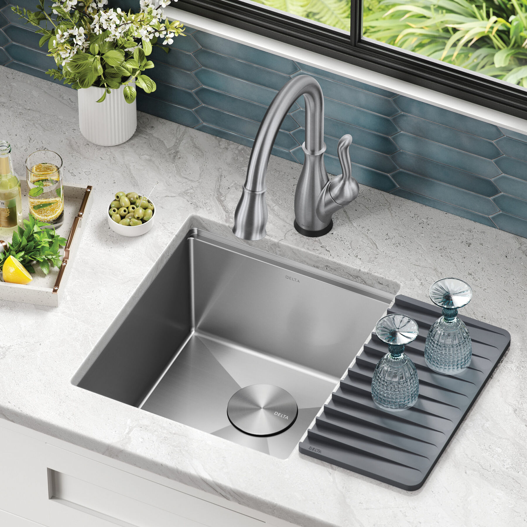 17&rdquo; Workstation Undermount Single Bowl 16 Gauge Stainless Steel&nbsp;Bar Prep Kitchen Sink with&nbsp;WorkFlow&trade; Ledge and Accessories